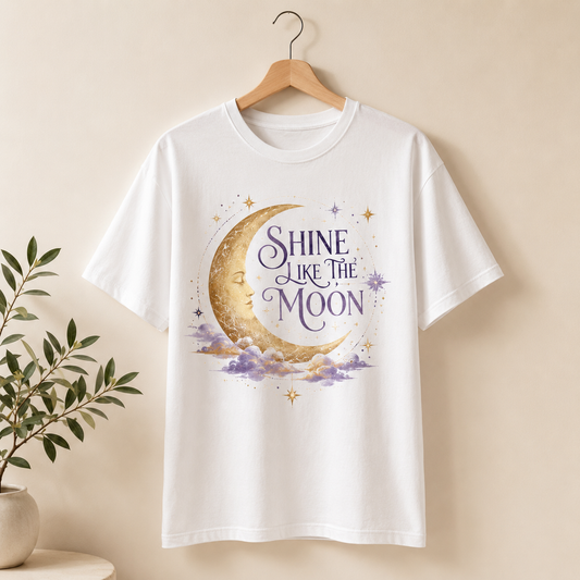 Shine Like The Moon Celestial Moon Graphic Tee