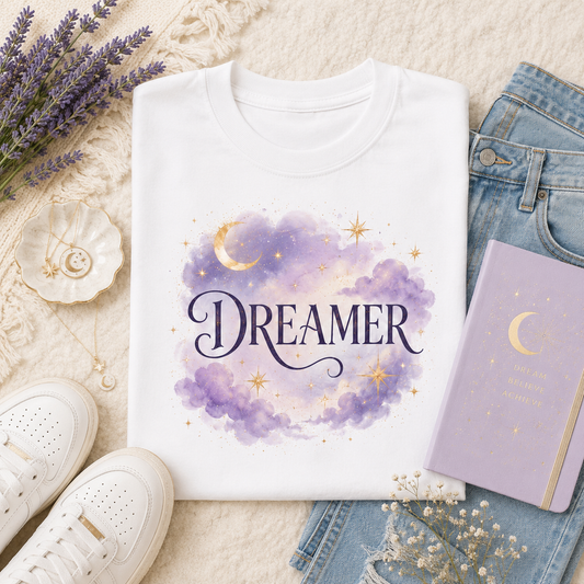 Dreamer Starry Sky Celestial Graphic Tee